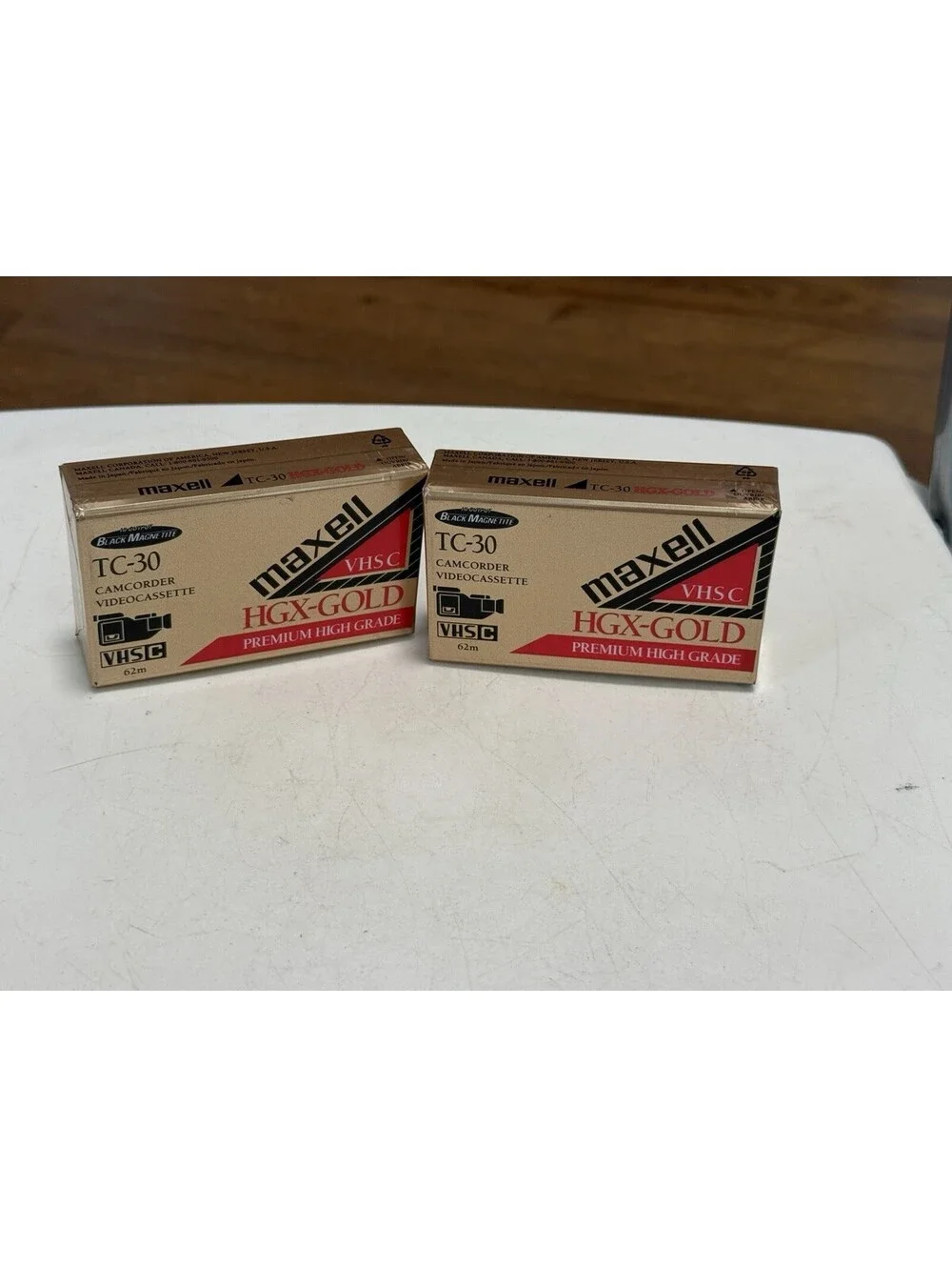 Maxell VHS C HGX-Gold Premium High Grade TC-30 Camcorder Videocassette Lot Of 2
